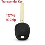 1997-2005 Lexus - TOY48 Transponder Key - Short Blade - (4C Chip)(Aftermarket chip/OEM chip )(No logo)